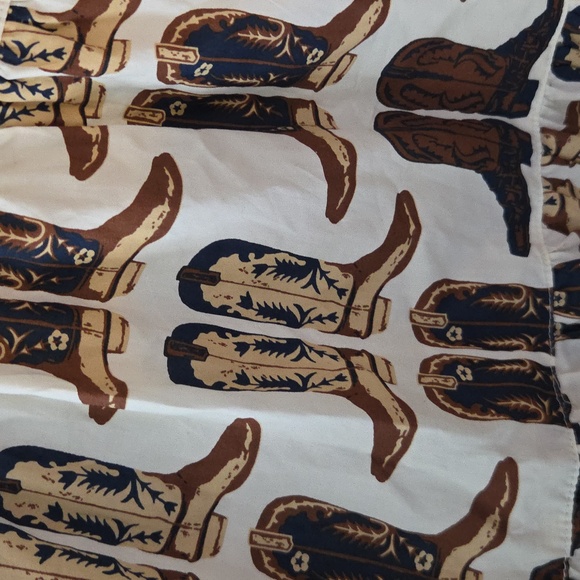 Pink Chicken Cream Mini Dress with Brown Boot Print - Picture 10 of 10